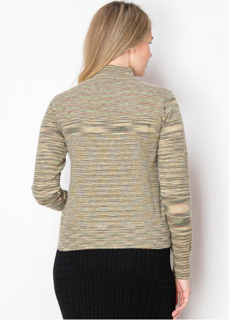 Olive Striped Mock Turtleneck Sweater