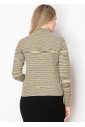 Olive Striped Mock Turtleneck Sweater