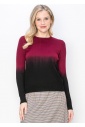 Burgundy Gradient Knit Sweater