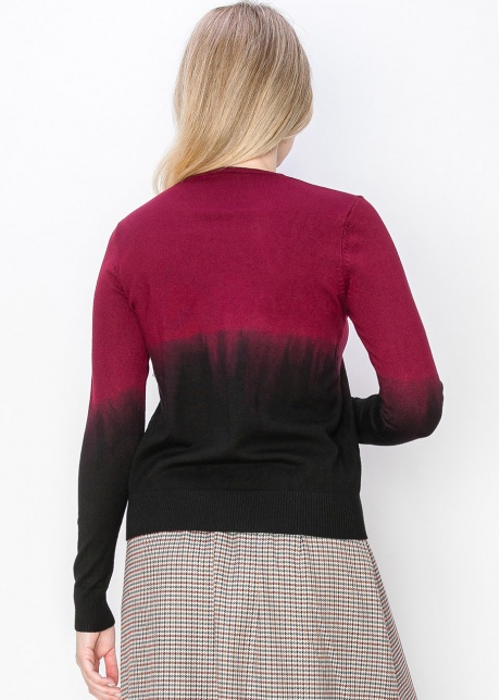 Burgundy Gradient Knit Sweater