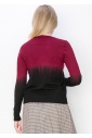 Burgundy Gradient Knit Sweater