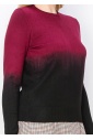 Burgundy Gradient Knit Sweater