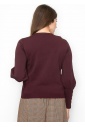 Burgundy Cardigan with Cuff Buttons