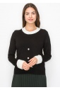 Pearl Accent Knit Sweater