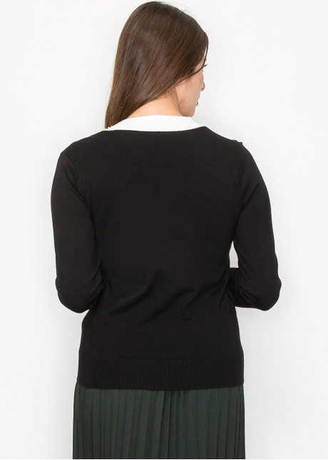 Pearl Accent Knit Sweater
