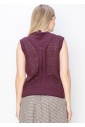 Burgundy Cable Knit Vest