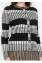 Modern Ribbed Stripe Cardigan