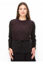 Diamond Sparkle Knit Pullover with Tie Waist