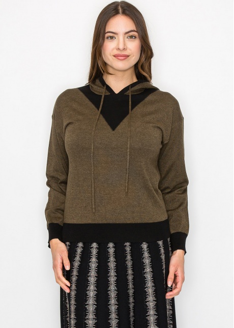 Olive & Black Modest Hoodie