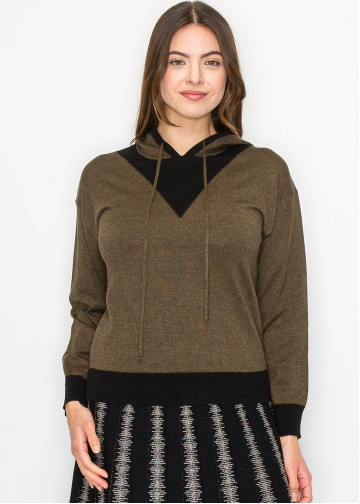 Olive & Black Modest Hoodie