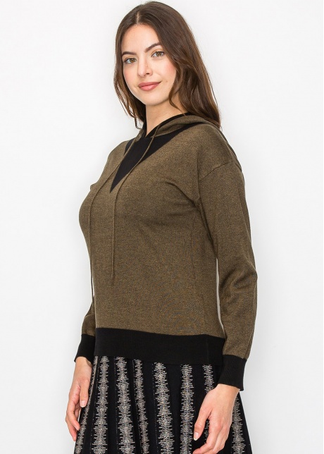 Olive & Black Modest Hoodie