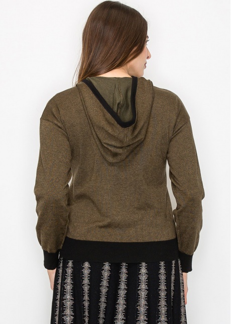 Olive & Black Modest Hoodie