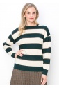 Hunter Green Striped Pullover