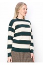 Hunter Green Striped Pullover