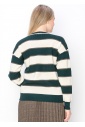 Hunter Green Striped Pullover