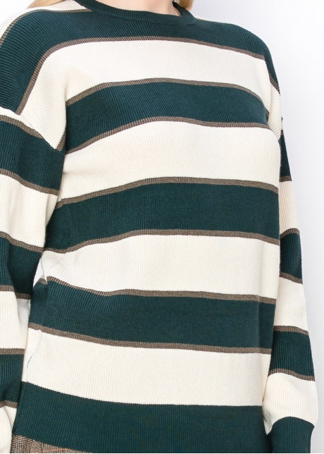 Hunter Green Striped Pullover