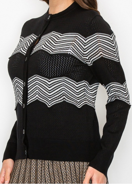 Chevron Charm Knit Cardigan