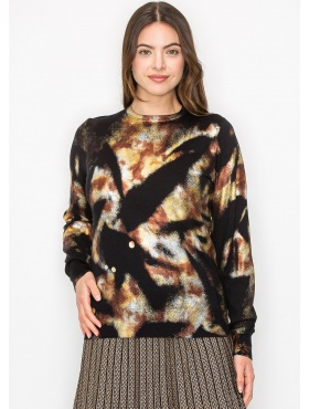 Ink Splash Tie-Dye Sweater | Modest Women Clothing - YAL New