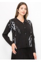 Abstract Pattern Button-Up Cardigan