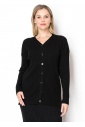 Classic Black Cable Knit Cardigan