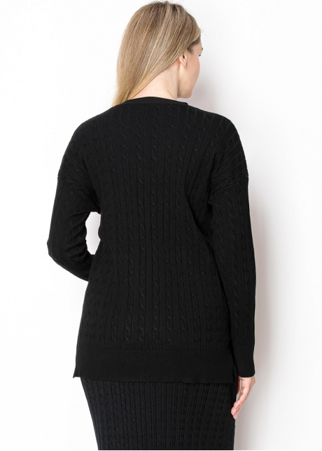 Classic Black Cable Knit Cardigan