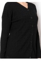 Classic Black Cable Knit Cardigan