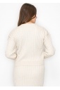 Soft Cream Cable Button Cardigan