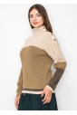 Camel Knit Sweater with Button Detailing