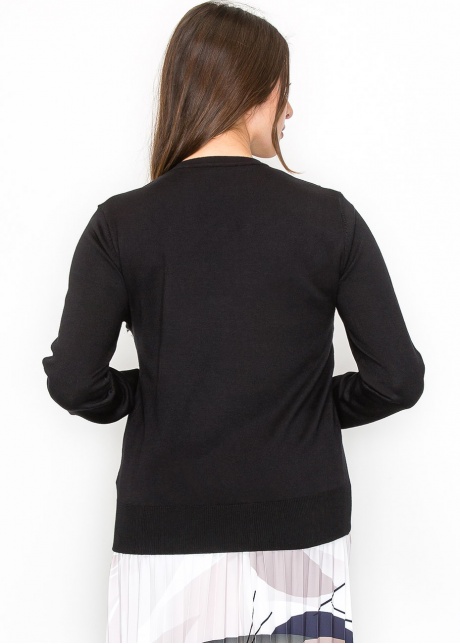 Embellished Black Knit Pullover