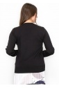 Embellished Black Knit Pullover