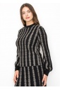 Metallic Striped Modest Sweater