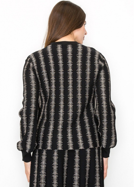 Metallic Striped Modest Sweater