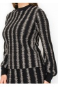 Metallic Striped Modest Sweater