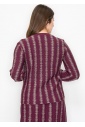 Burgundy Top with Shimmering Stripe Details