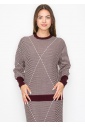 Burgundy & White Graphic Sweater