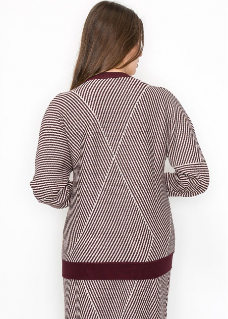Burgundy & White Graphic Sweater