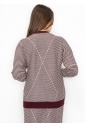 Burgundy & White Graphic Sweater