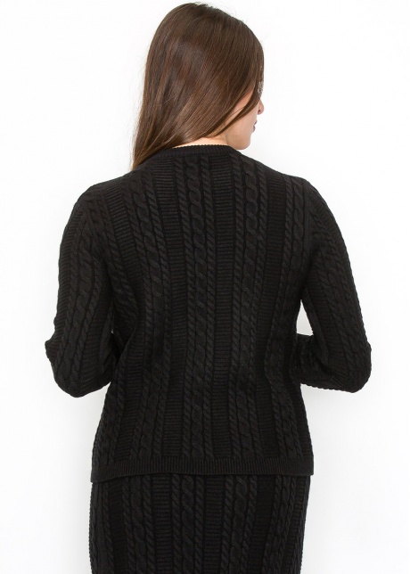 Black Cable Texture Sweater