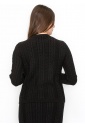 Black Cable Texture Sweater