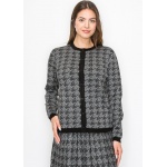 Timeless Houndstooth Knit Cardigan