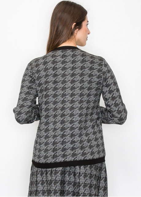 Timeless Houndstooth Knit Cardigan