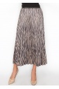 Striped Safari Pleated Skirt