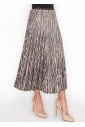 Striped Safari Pleated Skirt