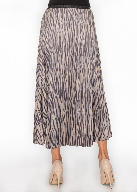 Striped Safari Pleated Skirt