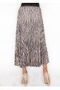 Striped Safari Pleated Skirt