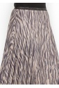 Striped Safari Pleated Skirt