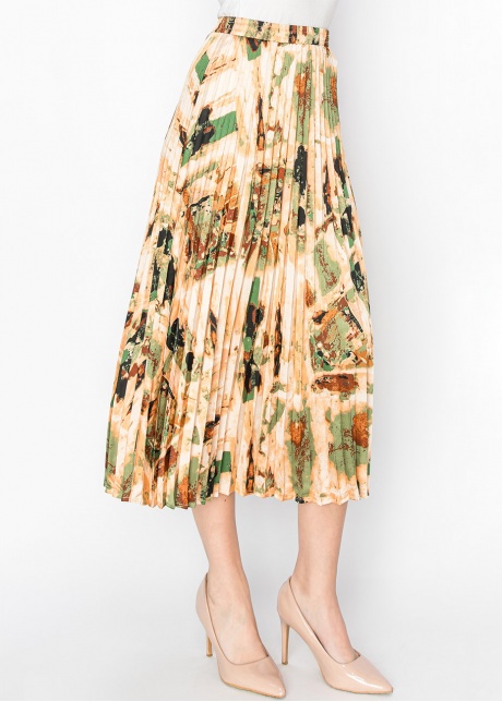 Autumn Hues Pleated Skirt