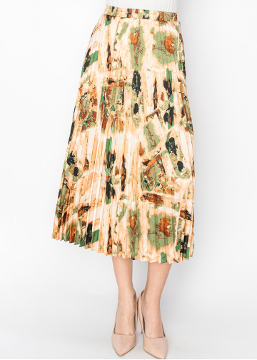 Autumn Hues Pleated Skirt