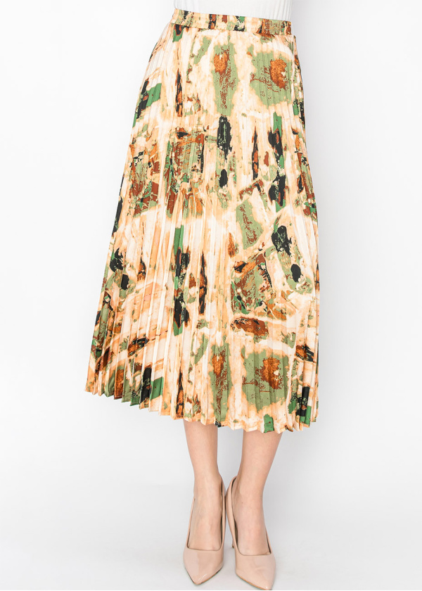 Autumn Hues Pleated Skirt