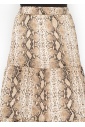 Snakeskin Print Tiered A-Line Skirt